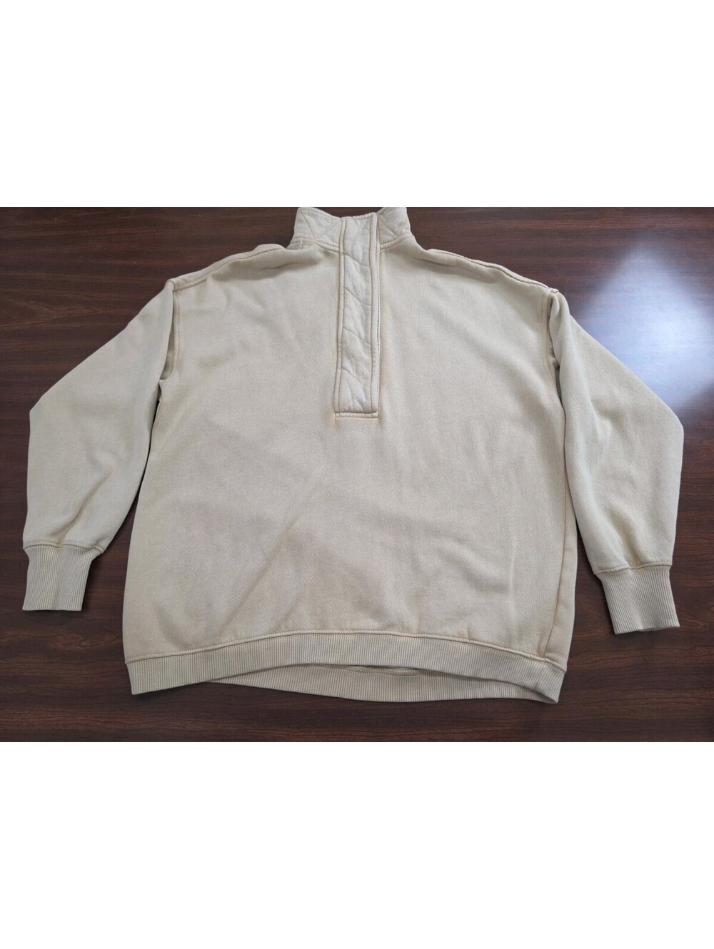 Aerie Quarter Zip Sweatshirt XS Cream Oversized Pullover Fleece Coastal Cowgirl